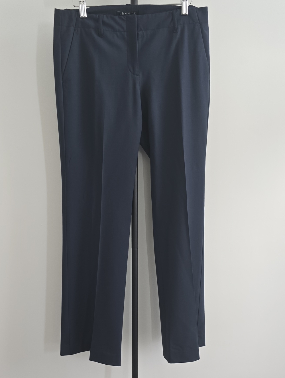 Theory Navy Straight-Leg Trousers